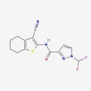 N-(3-cyano-4,5,6,7-tetrahydro-1-benzothiophen-2-yl)-1-(difluoromethyl)-1H-pyrazole-3-carboxamide