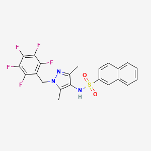 N-[3,5-DIMETHYL-1-(2,3,4,5,6-PENTAFLUOROBENZYL)-1H-PYRAZOL-4-YL]-2-NAPHTHALENESULFONAMIDE