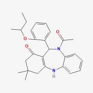 10-ACETYL-11-[2-(SEC-BUTOXY)PHENYL]-3,3-DIMETHYL-2,3,4,5,10,11-HEXAHYDRO-1H-DIBENZO[B,E][1,4]DIAZEPIN-1-ONE