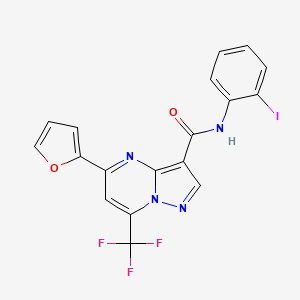 5-(2-furyl)-N-(2-iodophenyl)-7-(trifluoromethyl)pyrazolo[1,5-a]pyrimidine-3-carboxamide