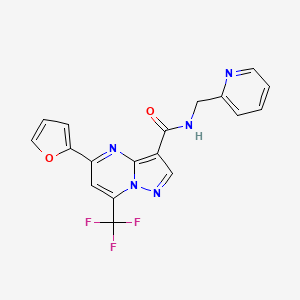 5-(2-FURYL)-N~3~-(2-PYRIDYLMETHYL)-7-(TRIFLUOROMETHYL)PYRAZOLO[1,5-A]PYRIMIDINE-3-CARBOXAMIDE