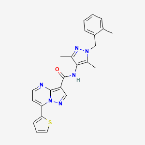 N-[3,5-dimethyl-1-(2-methylbenzyl)-1H-pyrazol-4-yl]-7-(2-thienyl)pyrazolo[1,5-a]pyrimidine-3-carboxamide