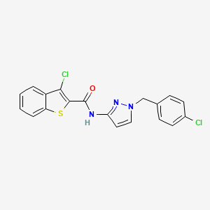 3-chloro-N-[1-(4-chlorobenzyl)-1H-pyrazol-3-yl]-1-benzothiophene-2-carboxamide