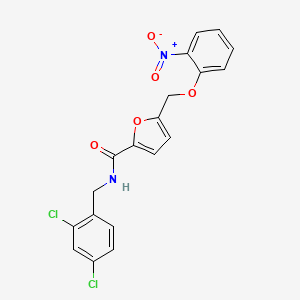 N-(2,4-dichlorobenzyl)-5-[(2-nitrophenoxy)methyl]-2-furamide