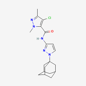 N-[1-(1-adamantyl)-1H-pyrazol-3-yl]-4-chloro-1,3-dimethyl-1H-pyrazole-5-carboxamide