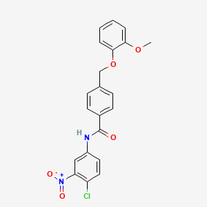 N-(4-chloro-3-nitrophenyl)-4-[(2-methoxyphenoxy)methyl]benzamide