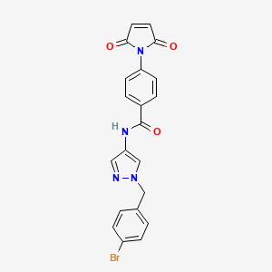 N-[1-(4-bromobenzyl)-1H-pyrazol-4-yl]-4-(2,5-dioxo-2,5-dihydro-1H-pyrrol-1-yl)benzamide