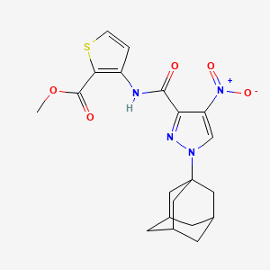 methyl 3-({[1-(1-adamantyl)-4-nitro-1H-pyrazol-3-yl]carbonyl}amino)-2-thiophenecarboxylate