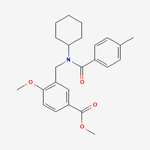 methyl 3-{[cyclohexyl(4-methylbenzoyl)amino]methyl}-4-methoxybenzoate