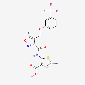 methyl 5-methyl-2-{[(5-methyl-4-{[3-(trifluoromethyl)phenoxy]methyl}-3-isoxazolyl)carbonyl]amino}-3-thiophenecarboxylate