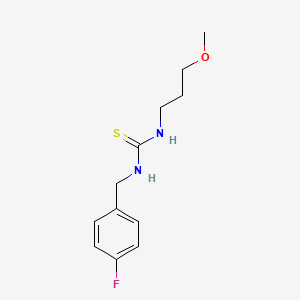 molecular formula C12H17FN2OS B4378521 N-(4-fluorobenzyl)-N'-(3-methoxypropyl)thiourea 