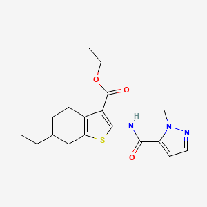 ethyl 6-ethyl-2-{[(1-methyl-1H-pyrazol-5-yl)carbonyl]amino}-4,5,6,7-tetrahydro-1-benzothiophene-3-carboxylate