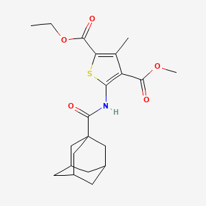 molecular formula C21H27NO5S B4378548 2-ethyl 4-methyl 5-[(1-adamantylcarbonyl)amino]-3-methyl-2,4-thiophenedicarboxylate 