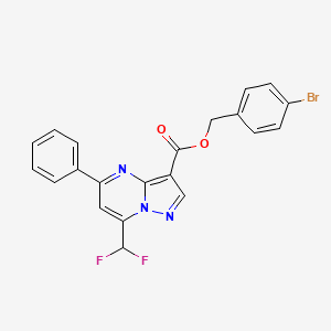 4-bromobenzyl 7-(difluoromethyl)-5-phenylpyrazolo[1,5-a]pyrimidine-3-carboxylate