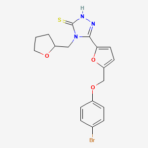 5-{5-[(4-BROMOPHENOXY)METHYL]-2-FURYL}-4-(TETRAHYDRO-2-FURANYLMETHYL)-4H-1,2,4-TRIAZOL-3-YLHYDROSULFIDE