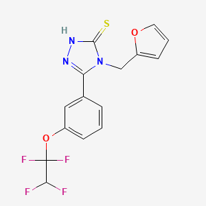 4-(2-FURYLMETHYL)-5-[3-(1,1,2,2-TETRAFLUOROETHOXY)PHENYL]-4H-1,2,4-TRIAZOL-3-YLHYDROSULFIDE