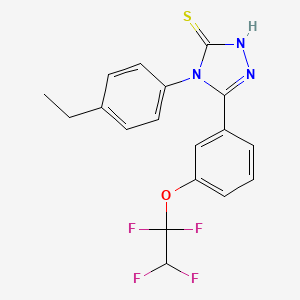 4-(4-ETHYLPHENYL)-5-[3-(1,1,2,2-TETRAFLUOROETHOXY)PHENYL]-4H-1,2,4-TRIAZOL-3-YLHYDROSULFIDE