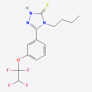 4-BUTYL-5-[3-(1,1,2,2-TETRAFLUOROETHOXY)PHENYL]-4H-1,2,4-TRIAZOL-3-YLHYDROSULFIDE