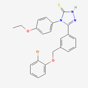 5-{3-[(2-BROMOPHENOXY)METHYL]PHENYL}-4-(4-ETHOXYPHENYL)-4H-1,2,4-TRIAZOL-3-YLHYDROSULFIDE