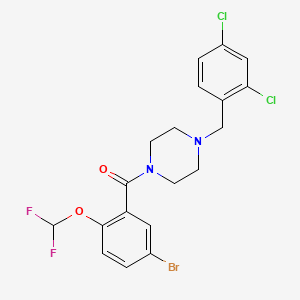 molecular formula C19H17BrCl2F2N2O2 B4378637 [5-BROMO-2-(DIFLUOROMETHOXY)PHENYL][4-(2,4-DICHLOROBENZYL)PIPERAZINO]METHANONE 