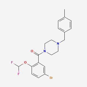 [5-BROMO-2-(DIFLUOROMETHOXY)PHENYL][4-(4-METHYLBENZYL)PIPERAZINO]METHANONE