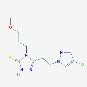 molecular formula C11H16ClN5OS B4378670 5-[2-(4-CHLORO-1H-PYRAZOL-1-YL)ETHYL]-4-(3-METHOXYPROPYL)-4H-1,2,4-TRIAZOL-3-YLHYDROSULFIDE 