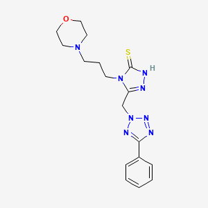 4-(3-MORPHOLINOPROPYL)-5-[(5-PHENYL-2H-1,2,3,4-TETRAAZOL-2-YL)METHYL]-4H-1,2,4-TRIAZOL-3-YLHYDROSULFIDE