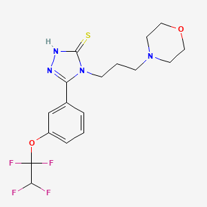 molecular formula C17H20F4N4O2S B4378699 4-(3-MORPHOLINOPROPYL)-5-[3-(1,1,2,2-TETRAFLUOROETHOXY)PHENYL]-4H-1,2,4-TRIAZOL-3-YLHYDROSULFIDE 