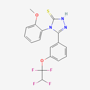 molecular formula C17H13F4N3O2S B4378706 4-(2-METHOXYPHENYL)-5-[3-(1,1,2,2-TETRAFLUOROETHOXY)PHENYL]-4H-1,2,4-TRIAZOL-3-YLHYDROSULFIDE 