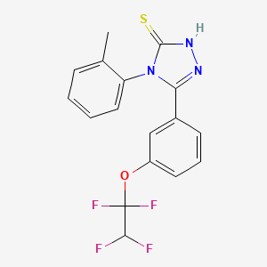 4-(2-METHYLPHENYL)-5-[3-(1,1,2,2-TETRAFLUOROETHOXY)PHENYL]-4H-1,2,4-TRIAZOL-3-YLHYDROSULFIDE