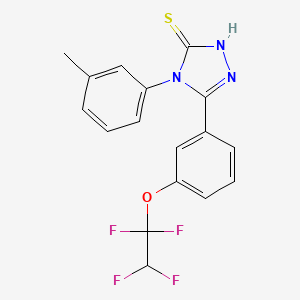 4-(3-METHYLPHENYL)-5-[3-(1,1,2,2-TETRAFLUOROETHOXY)PHENYL]-4H-1,2,4-TRIAZOL-3-YLHYDROSULFIDE