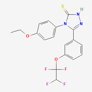 4-(4-ETHOXYPHENYL)-5-[3-(1,1,2,2-TETRAFLUOROETHOXY)PHENYL]-4H-1,2,4-TRIAZOL-3-YLHYDROSULFIDE