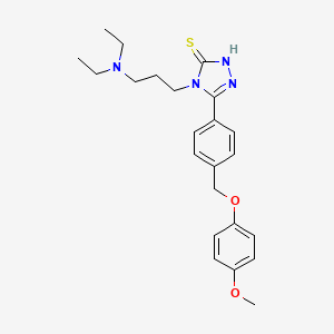 4-[3-(DIETHYLAMINO)PROPYL]-5-{4-[(4-METHOXYPHENOXY)METHYL]PHENYL}-4H-1,2,4-TRIAZOL-3-YLHYDROSULFIDE