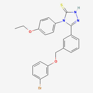 5-{3-[(3-BROMOPHENOXY)METHYL]PHENYL}-4-(4-ETHOXYPHENYL)-4H-1,2,4-TRIAZOL-3-YLHYDROSULFIDE