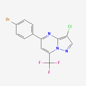 molecular formula C13H6BrClF3N3 B4378870 5-(4-bromophenyl)-3-chloro-7-(trifluoromethyl)pyrazolo[1,5-a]pyrimidine 