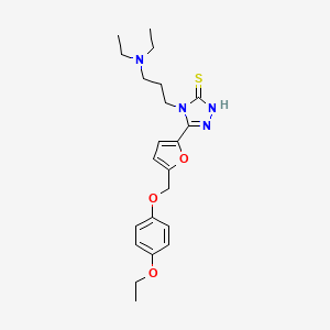 4-[3-(DIETHYLAMINO)PROPYL]-5-{5-[(4-ETHOXYPHENOXY)METHYL]-2-FURYL}-4H-1,2,4-TRIAZOL-3-YLHYDROSULFIDE