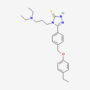 molecular formula C24H32N4OS B4378898 4-[3-(DIETHYLAMINO)PROPYL]-5-{4-[(4-ETHYLPHENOXY)METHYL]PHENYL}-4H-1,2,4-TRIAZOL-3-YLHYDROSULFIDE 