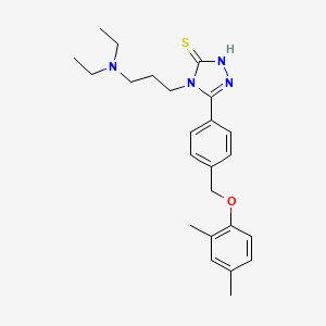 molecular formula C24H32N4OS B4378900 4-[3-(DIETHYLAMINO)PROPYL]-5-{4-[(2,4-DIMETHYLPHENOXY)METHYL]PHENYL}-4H-1,2,4-TRIAZOL-3-YLHYDROSULFIDE 