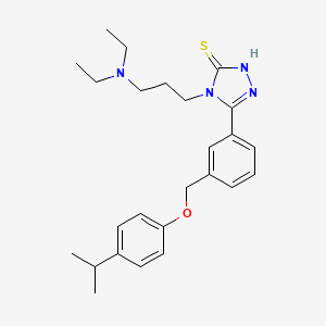 4-[3-(DIETHYLAMINO)PROPYL]-5-{3-[(4-ISOPROPYLPHENOXY)METHYL]PHENYL}-4H-1,2,4-TRIAZOL-3-YLHYDROSULFIDE