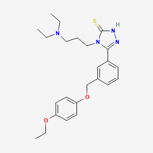 molecular formula C24H32N4O2S B4378929 4-[3-(DIETHYLAMINO)PROPYL]-5-{3-[(4-ETHOXYPHENOXY)METHYL]PHENYL}-4H-1,2,4-TRIAZOL-3-YLHYDROSULFIDE 