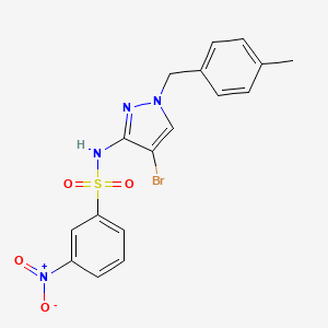 N-[4-BROMO-1-(4-METHYLBENZYL)-1H-PYRAZOL-3-YL]-3-NITRO-1-BENZENESULFONAMIDE