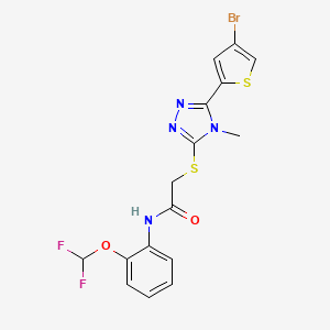 2-{[5-(4-BROMO-2-THIENYL)-4-METHYL-4H-1,2,4-TRIAZOL-3-YL]SULFANYL}-N-[2-(DIFLUOROMETHOXY)PHENYL]ACETAMIDE