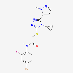 N-(4-bromo-2-fluorophenyl)-2-{[4-cyclopropyl-5-(1-methyl-1H-pyrazol-5-yl)-4H-1,2,4-triazol-3-yl]sulfanyl}acetamide