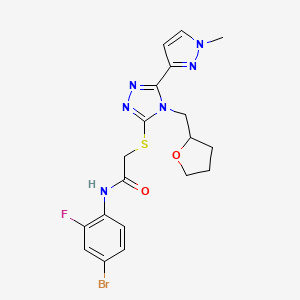 molecular formula C19H20BrFN6O2S B4378991 N-(4-BROMO-2-FLUOROPHENYL)-2-{[5-(1-METHYL-1H-PYRAZOL-3-YL)-4-(TETRAHYDRO-2-FURANYLMETHYL)-4H-1,2,4-TRIAZOL-3-YL]SULFANYL}ACETAMIDE 