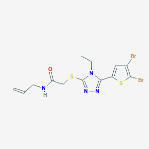 N-ALLYL-2-{[5-(4,5-DIBROMO-2-THIENYL)-4-ETHYL-4H-1,2,4-TRIAZOL-3-YL]SULFANYL}ACETAMIDE