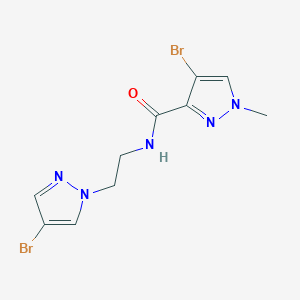 4-bromo-N-[2-(4-bromo-1H-pyrazol-1-yl)ethyl]-1-methyl-1H-pyrazole-3-carboxamide