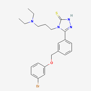 molecular formula C22H27BrN4OS B4379078 5-{3-[(3-BROMOPHENOXY)METHYL]PHENYL}-4-[3-(DIETHYLAMINO)PROPYL]-4H-1,2,4-TRIAZOL-3-YLHYDROSULFIDE 