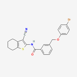 molecular formula C23H19BrN2O2S B4379083 3-[(4-bromophenoxy)methyl]-N-(3-cyano-4,5,6,7-tetrahydro-1-benzothiophen-2-yl)benzamide 