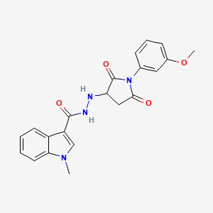 N'-[1-(3-METHOXYPHENYL)-2,5-DIOXOTETRAHYDRO-1H-PYRROL-3-YL]-1-METHYL-1H-INDOLE-3-CARBOHYDRAZIDE