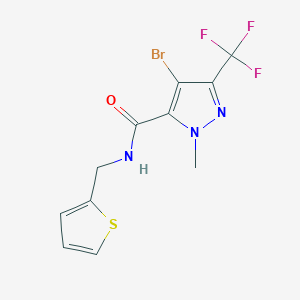 4-bromo-1-methyl-N-(2-thienylmethyl)-3-(trifluoromethyl)-1H-pyrazole-5-carboxamide